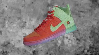 Nike SB Strawberry Cough Dunk High  Unboxing amp On Foot [upl. by Scholz]