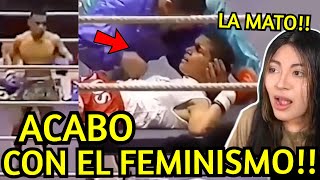 La MEJOR PELEADORA VS UN HOMBRE REACCIONO A LA PELEA QUE ACABO CON EL FEMINISMO EN MINUT0S [upl. by Moulden]