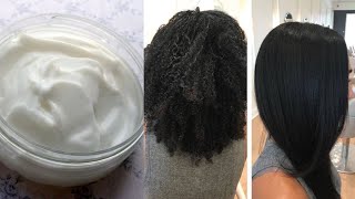 CÓMO HACER ALISADO CASERO PARA QUITAR LAS ONDAS DEL CABELLO RIZADO [upl. by Silvan367]