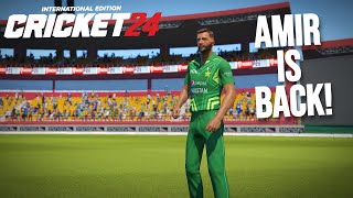 AMIR IS BACK  INDIA VS PAKISTAN SERIES 1ST MATCH  CRICKET 24 GAMEPLAY [upl. by Yliak27]