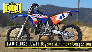 TwoStroke Power  Boyesen Air Intake Comparison [upl. by Czarra]