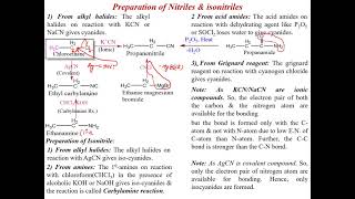 Nitriles amp Isonitriles Part 2 Preparation amp Reactions of Nitriles amp Isonitriles [upl. by Faustus]