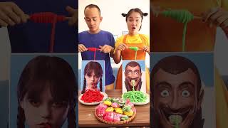 Wednesday VS Skibiditoilet Noodles Eating Challenge So Magical Thử Thách Cuộn Len Nhanh [upl. by Gnad]