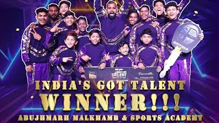 Indias Got talent 10 winning moment  Abujhmarh Malkthamb amp Sports academy  Winning moment [upl. by Drugge942]