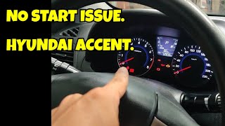 HYUNDAI ACCENT NO START ISSUE [upl. by Caylor591]