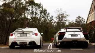 Lexus LFA vs Toyota 86 on the skidpan [upl. by Ardnosak]