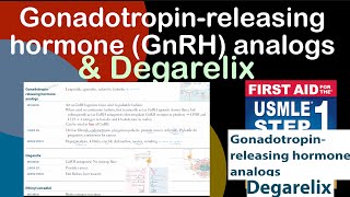 GnRH analogue amp Degarelix in HindiUrdu by first aid for USMLE step 1 [upl. by Porty]