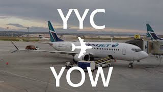 2023 WestJet 737 MAX 8  Economy  Calgary  Ottawa [upl. by Rolph]