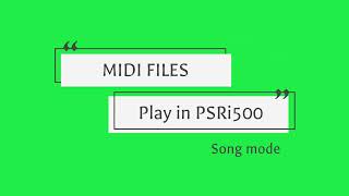 Yamaha PSR i500  Loading MIDI Songs and Styles  Playback Midi songs from Pen drive [upl. by Karlotte]