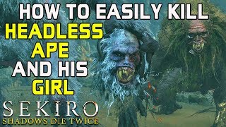 SEKIRO BOSS GUIDES  How To Easily Kill The Two Apes Headless amp Brown Guardian [upl. by Eillat]