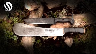 LE DUEL KABAR BECKER BK9 VS MACHETTE BOLO  cosmikvratch [upl. by Grussing]