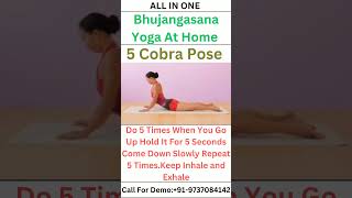 How To Do Bhujangasana Aka Cobra Pose Yoga At Home  lowerbackpainyoga yogaforspine yogaathome [upl. by Kelam235]