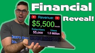 How Much  Does YouTube Pay Me  55k subscriber Financial Reveal special [upl. by Yellas]