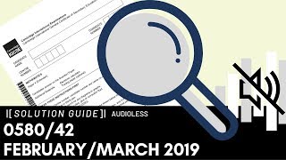 058042 FebruaryMarch 2019 Marking Scheme MS [upl. by Florinda747]