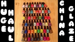 HUGE China Glaze Nail Polish Haul 58 polishes From Head2ToeBeauty [upl. by Baiel]