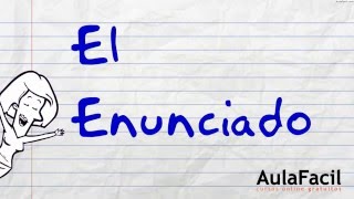 El EnunciadoEnunciadosLengua 2 ESOAulaFacilcom [upl. by Danica]