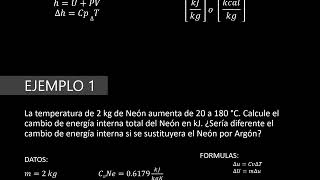 TERMO 1 Video 14 Energía interna entalpía y calores específicos de gases ideales [upl. by Goodrow]