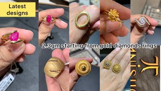 tanishq Gold Rings Designs With Price 23gm starts  Light Weight Gold Ring Designs Tanishq Jeweller [upl. by Nesnaj57]