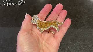 Dandie Dinmont Bespoke Brooch [upl. by Mateo]