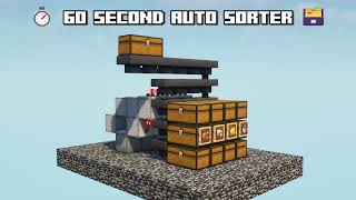 Minecraft Auto Sorter  60 Second Tutorial  Java amp Bedrock [upl. by Onavlis]