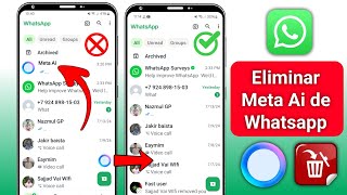 Cómo eliminar Meta Ai de Whatsapp 2024  Quitar Whatsapp Meta Ai Chat  Quitar Meta Ai De Whatsapp [upl. by Pelaga]