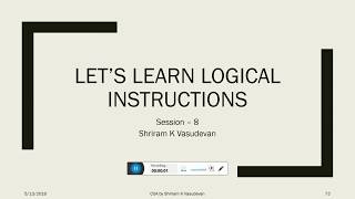 Logical Instructions in MIPS  Session 8 [upl. by Eigla514]