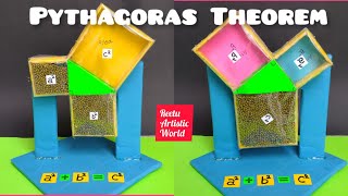 Art Integrated Math Project  How to Make a Working Model of Pythagoras Theorem  Math working Model [upl. by Urita]