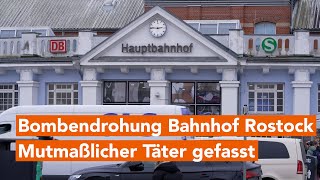 Bombendrohung gegen Bahnhöfe in Rostock und Osnabrück  Verdächtiger gefasst [upl. by Nylsirk]