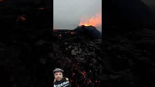 Drone VS Volcano volcanic volcano lava fire earth nature youtubeshorts viralvideo trending [upl. by Nic]