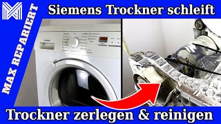 Siemens Trockner schleift  zerlegen amp reinigen  schleifende Geräusche im Trockner [upl. by Eboh]