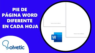 Pie de Pagina Word Diferente en Cada Hoja [upl. by Eugaet725]