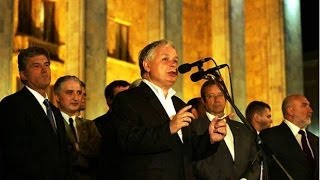 Lech Kaczyński w Gruzji  przemówienie na wiecu w sierpniu 2008 [upl. by Lleihsad]