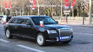 🇷🇺 Russian President Putin arrives in France in quotSenat limousinequot [upl. by Jempty]