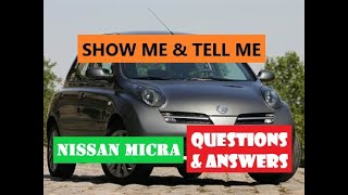 PASS YOUR DRIVING TEST  NISSAN MICRA 2005  SHOW ME TELL ME [upl. by Kho]