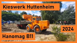 Hanomag B11 Radlader  Historische Baustelle Huttenheim 2024  Kieswerk Brecht [upl. by Masao125]