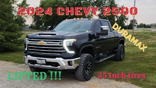 2024 CHEVY 2500 duramax LTZ LIFTED With 35 Inch TRIES [upl. by Merat]