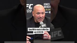 Dana White reacts to Nick Diaz out of his upcoming fight at UFC 310 [upl. by Sidnal]