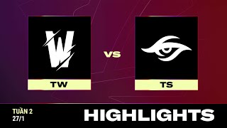 HIGHLIGHT  TW vs TS  VCS 2024 MÙA XUÂN  Tuần 2  27012024 [upl. by Granthem]