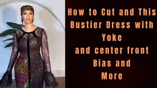 diy hoeto cut and sew a princess dart bustier with yoke lace and bais on the front panel [upl. by Thorley61]