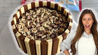 The Best NoBake KitKat Cheesecake Recipe Easy Tutorial [upl. by Karrie]