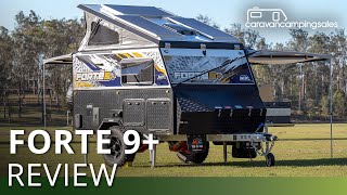 MDC Forte9 Caravan Review  New 9ft hybrid camper arrives set up for offgrid camping [upl. by Janean]