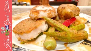 Baked Cod With Summer Veggies  Ken Panagopoulos [upl. by Horgan]