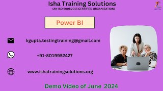 Power BI Demo Video On 4th June 2024CallWhatsApp us on 918019952427 to Enroll [upl. by Kcirdlek137]