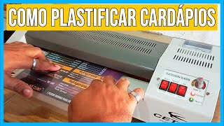 Como PLASTIFICAR CARDÁPIOS com Polaseal na PLASTIFICADORA  RiggArts [upl. by Aerdnua]