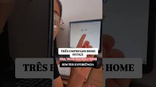 Três empregos home office pra você começar hoje sem ter experiência shorts [upl. by Ondrej]