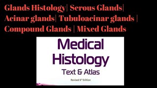 Glands Histology Serous Glands Acinar glands Tubuloacinar glands  Compound Glands  Mixed Glands [upl. by Arykat]