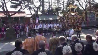 平成28年 平塚市 三嶋神社 春祭り 挨拶 お神酒 乾杯 御輿宮出し。 [upl. by Nazler]