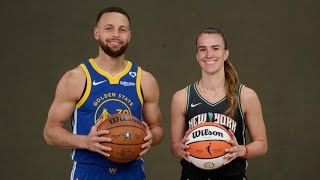 Steph vs Sabrina  3 Point Challenge  2024 NBAAllStar [upl. by Erine]