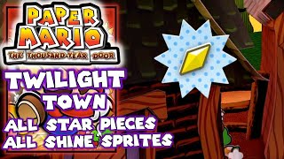 Twilight Town All Star Pieces amp Shine Sprites Collectibles 100 Paper Mario The Thousand Year Door [upl. by Yort433]