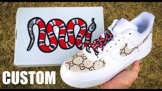 GUCCI AIR FORCE 1 CUSTOM  Jordan Vincent [upl. by Areid887]